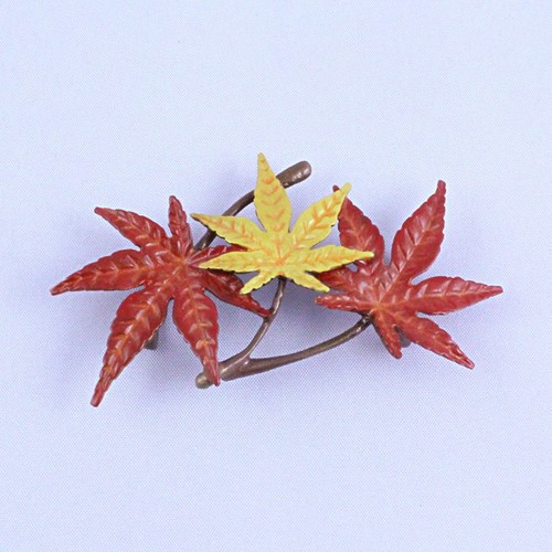 帯留 紅葉三葉B