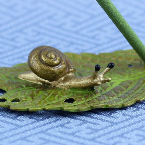 お香立て  葉皿にかたつむりC